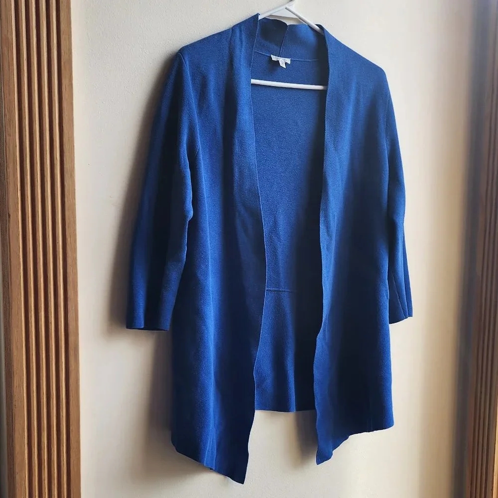 Talbots Cobalt Blue Open Cardigan Size Petite Small